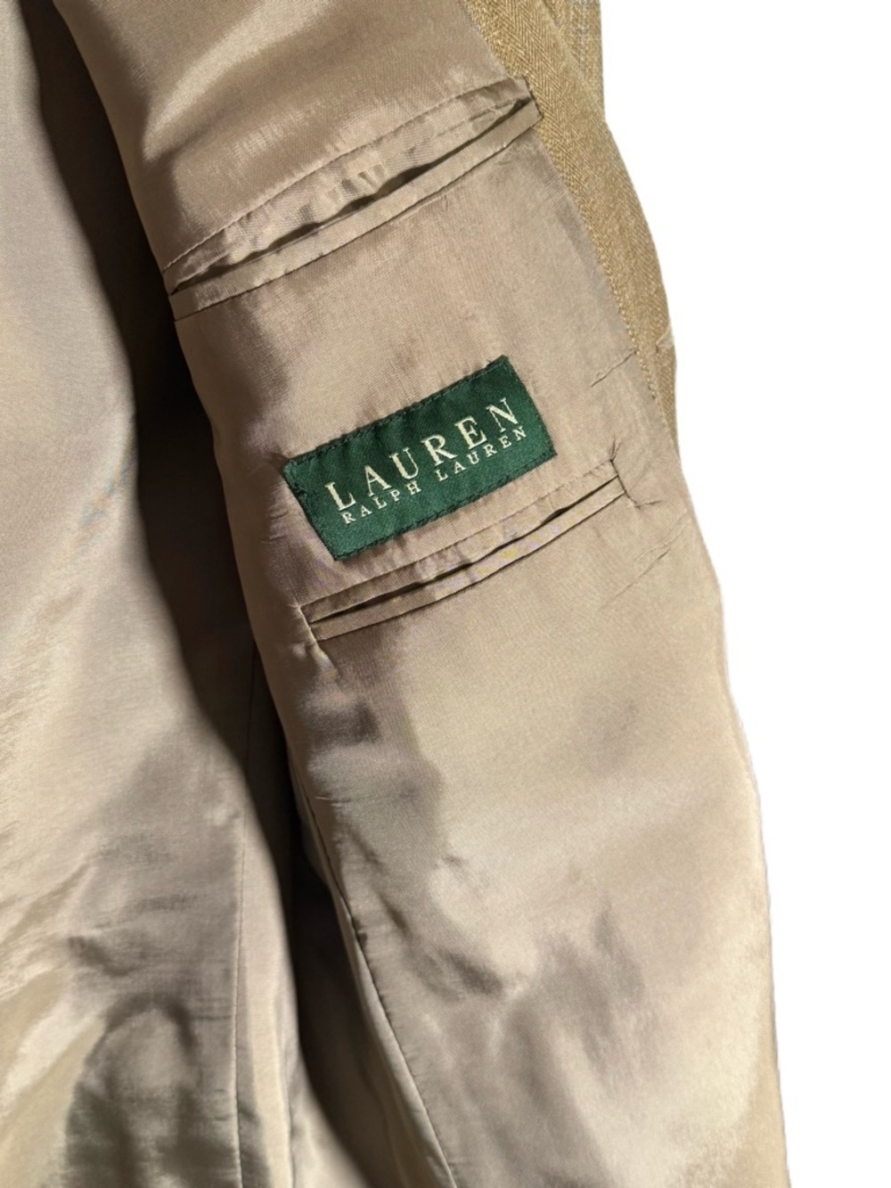 Lauren Ralph Lauren Men's 40 Regular Wool Blazer Sport Coat Tan Tweed Canada - Picture 7 of 7